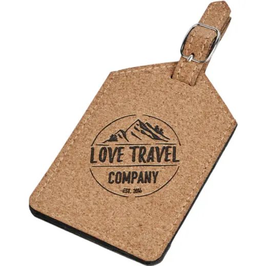 Okiyo Bouken Cork Luggage Tag Branded